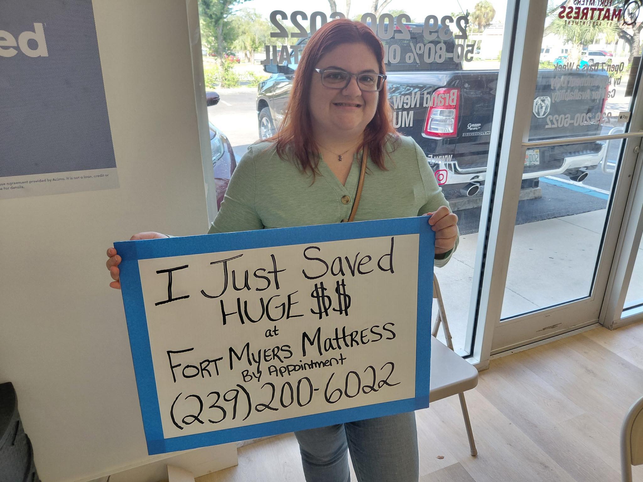 Happy customer 2 with their new mattress from Fort Myers Mattress