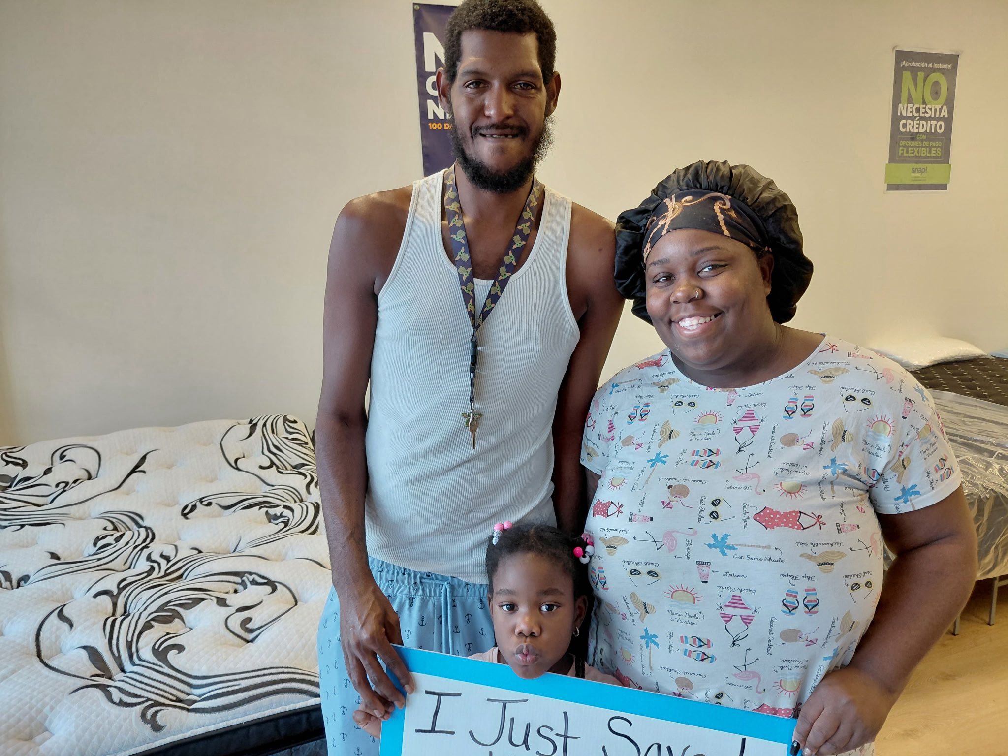 Happy customer 10 with their new mattress from Fort Myers Mattress