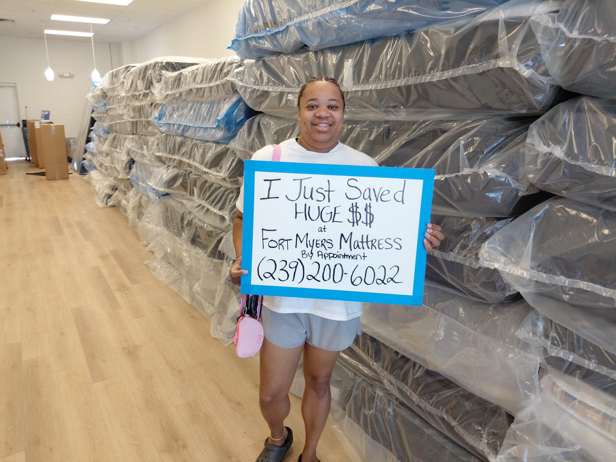 Happy customer 11 with their new mattress from Fort Myers Mattress