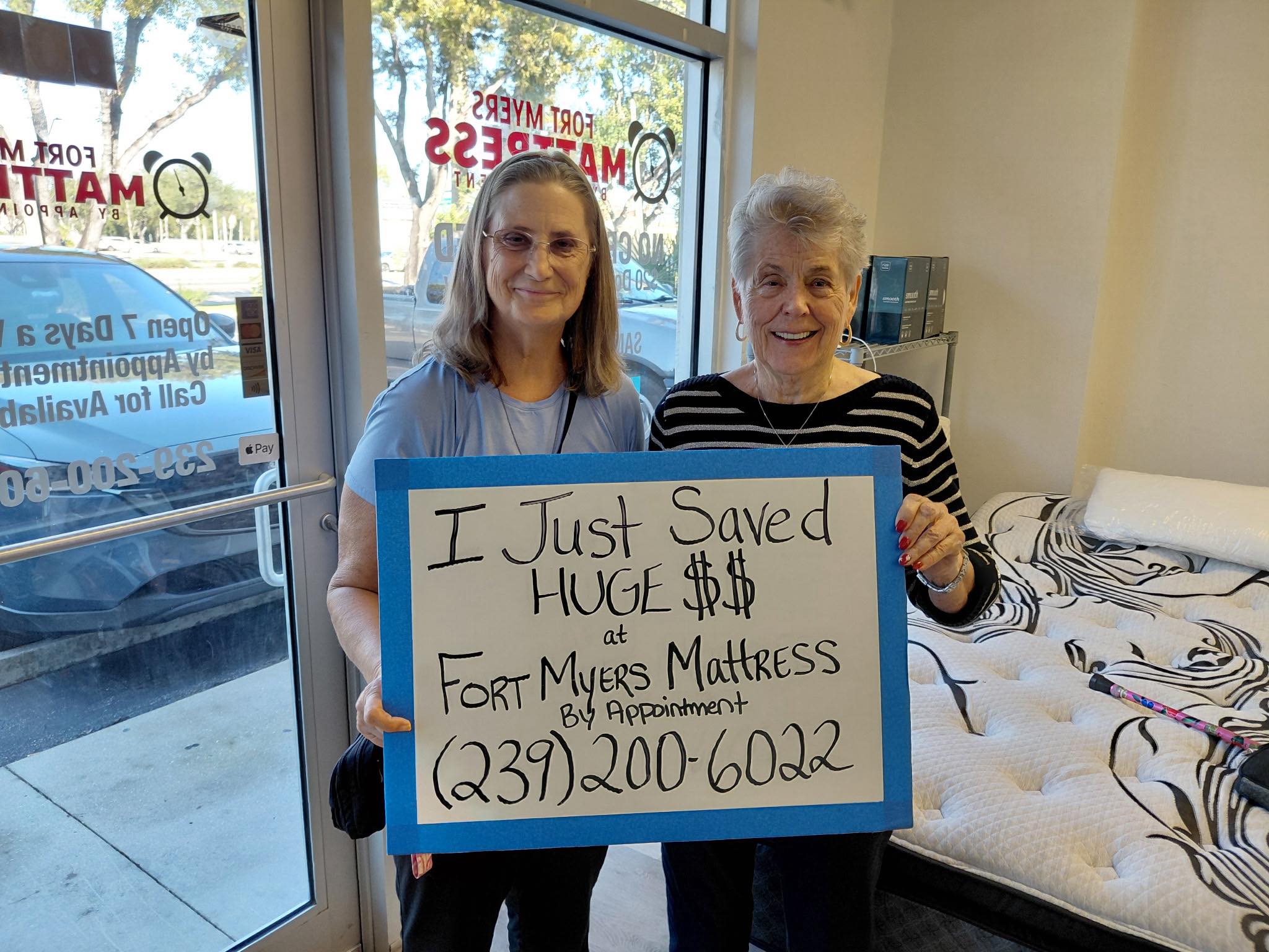 Happy customer 18 with their new mattress from Fort Myers Mattress