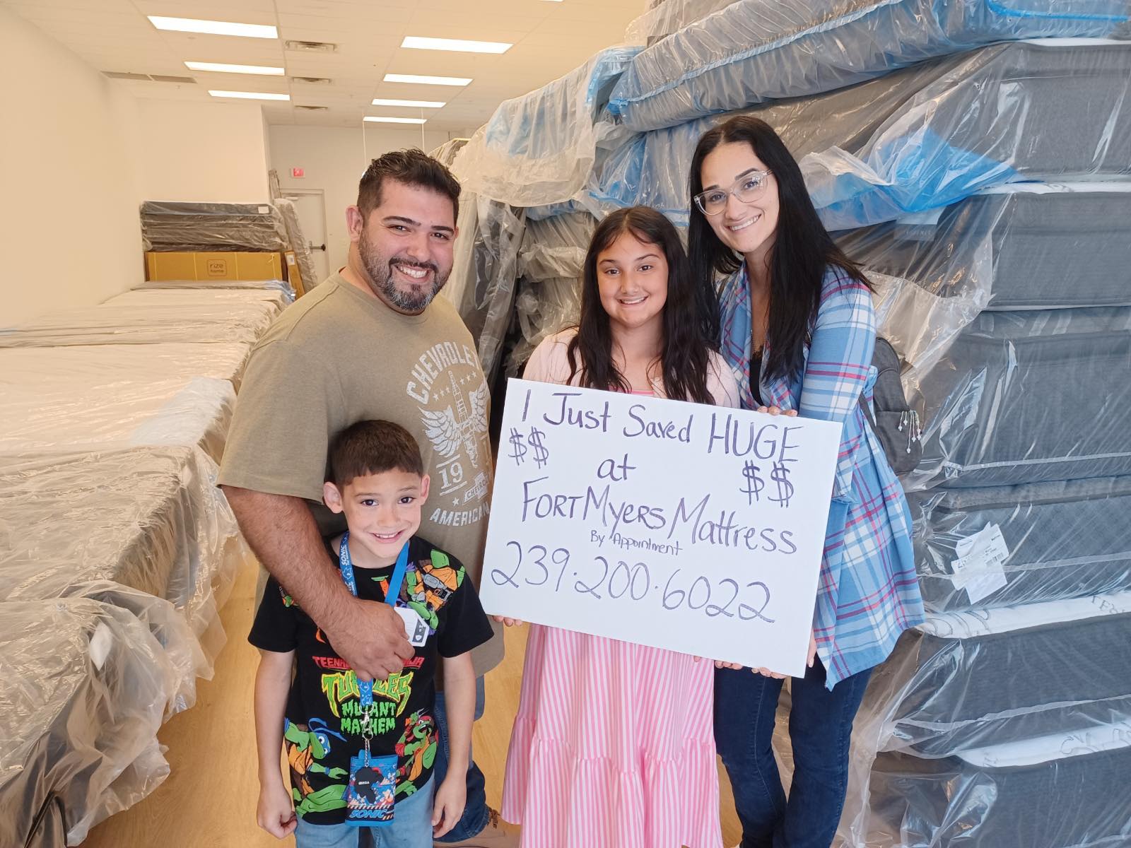 Happy customer 26 with their new mattress from Fort Myers Mattress