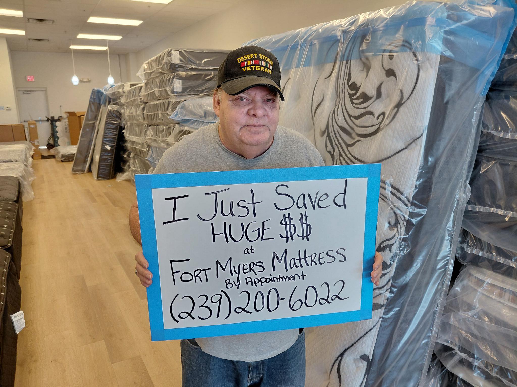 Happy customer 29 with their new mattress from Fort Myers Mattress