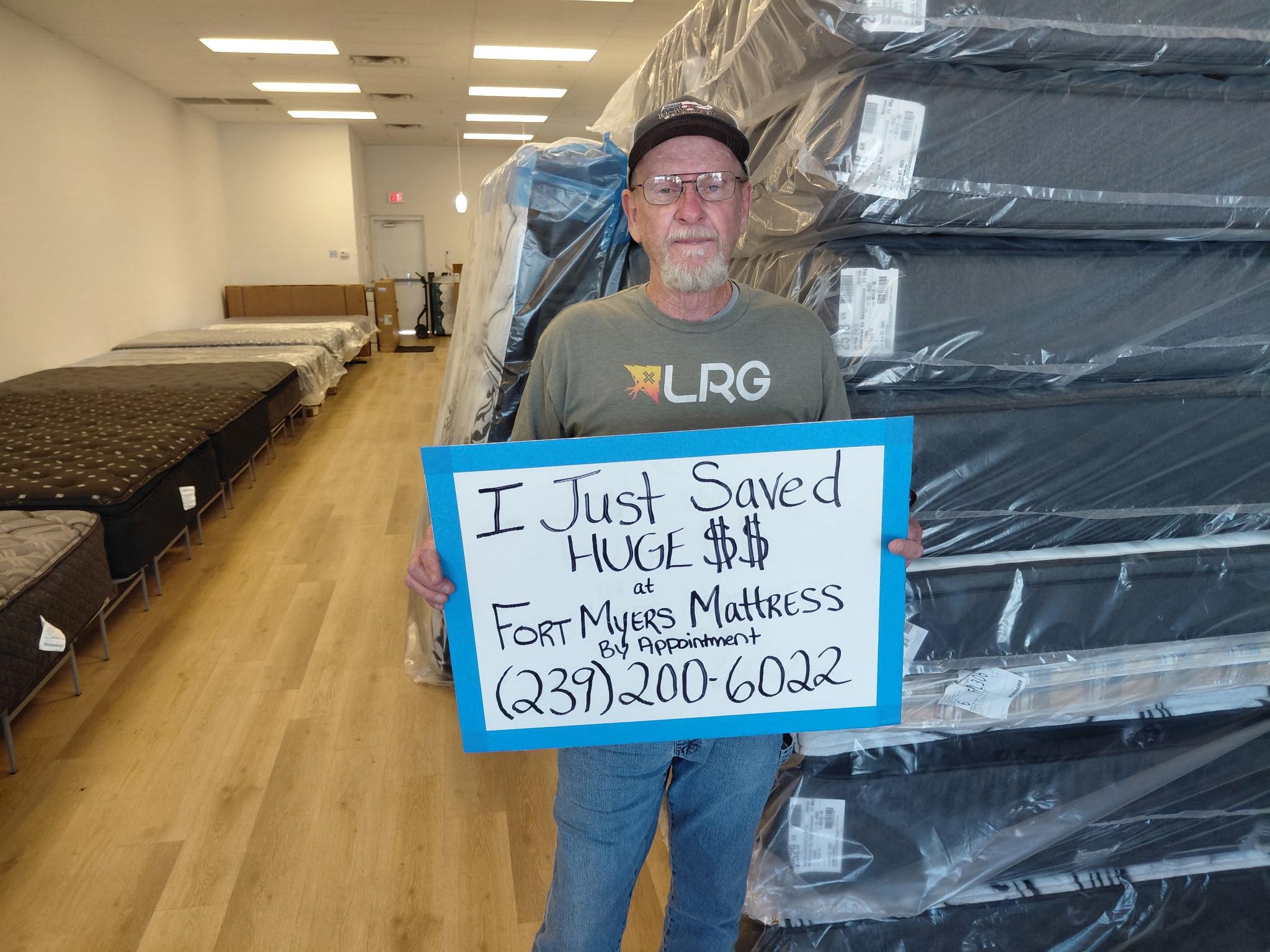 Happy customer 31 with their new mattress from Fort Myers Mattress