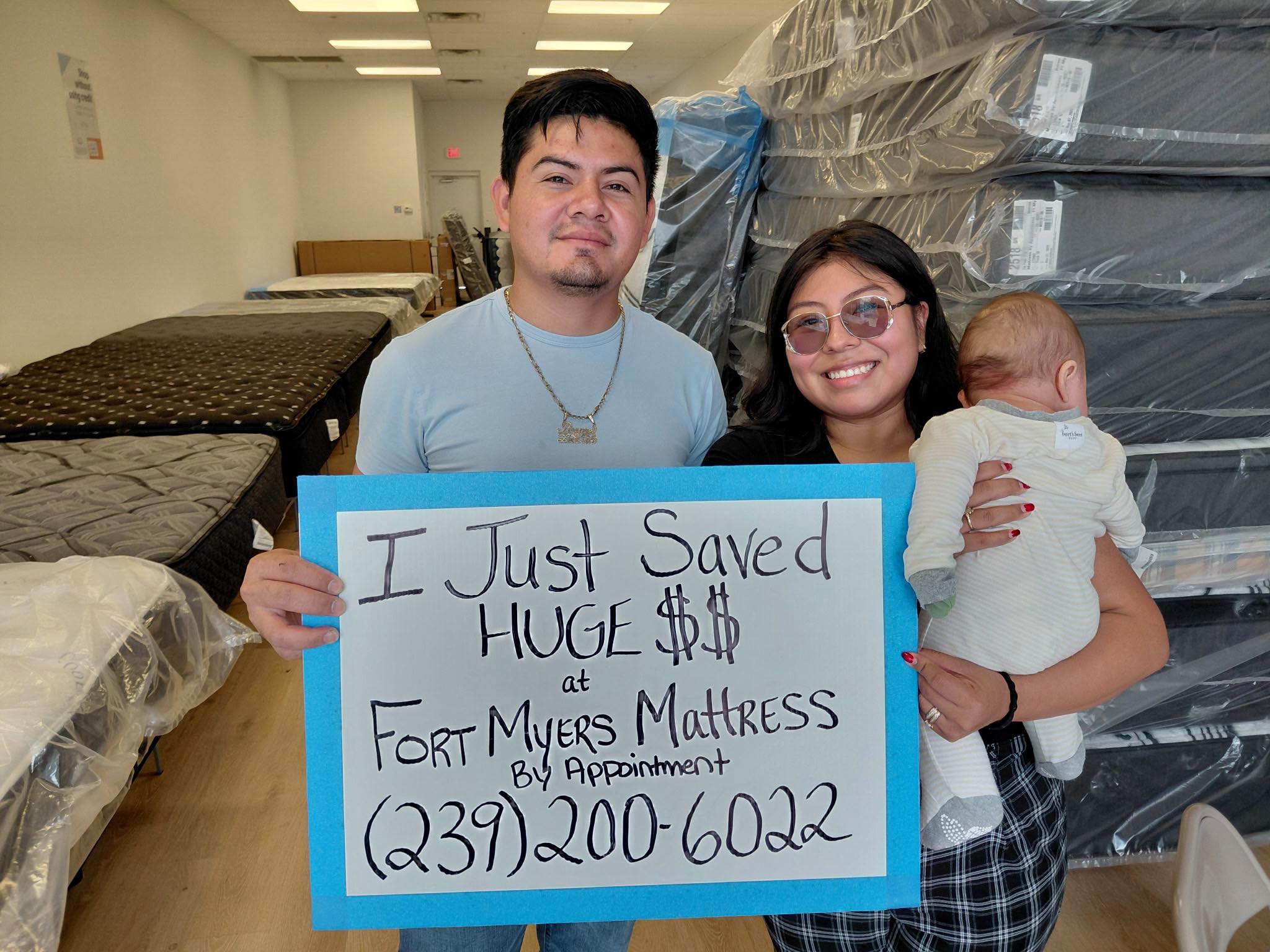 Happy customer 32 with their new mattress from Fort Myers Mattress